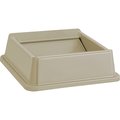 Rubbermaid Commercial Untouchable Square Swing Top, 20.1" W/Dia, Beige RCP266400BGCT